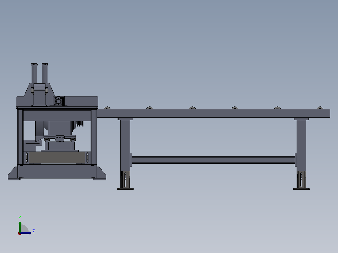 12寸定位夹紧自动切割锯左视图