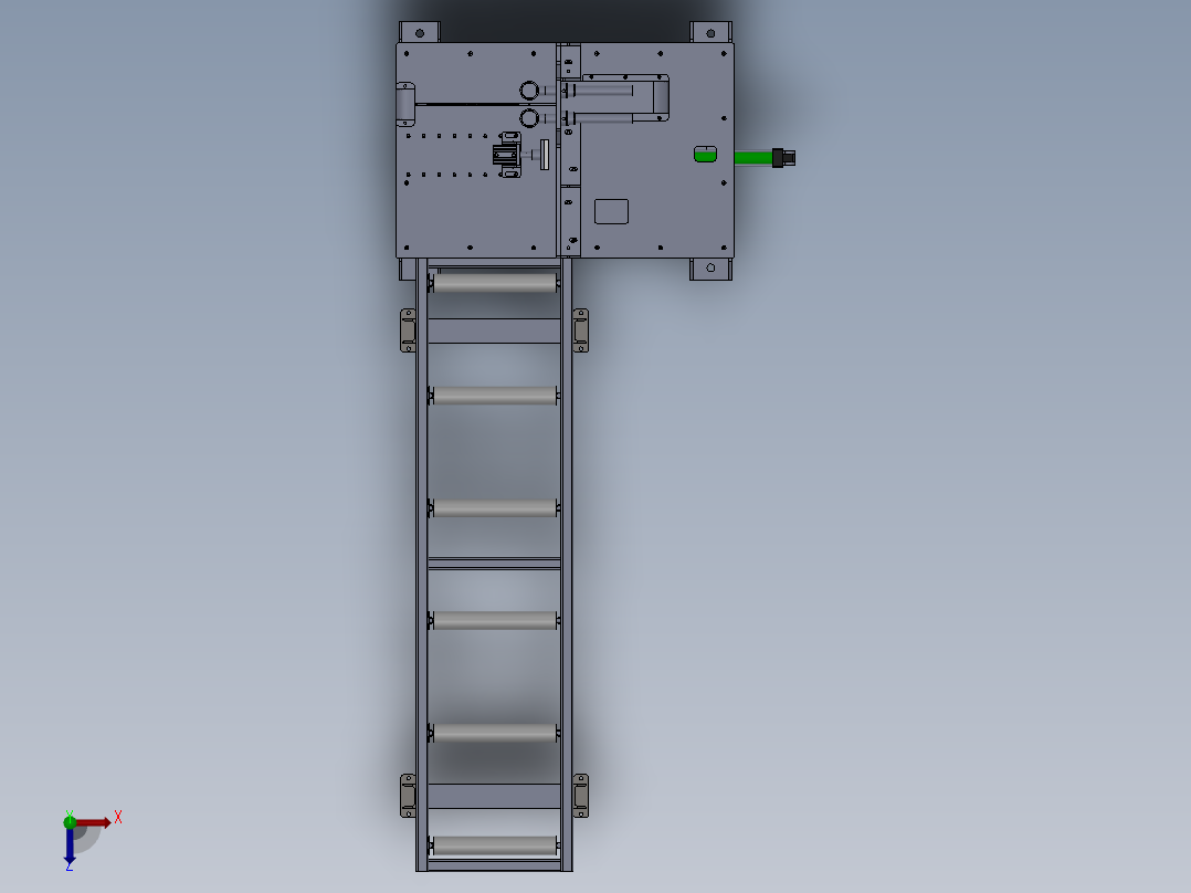 12寸定位夹紧自动切割锯俯视图