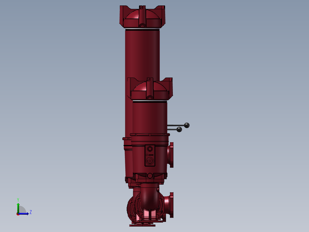 2款U-NF液压管路过滤器模型左视图