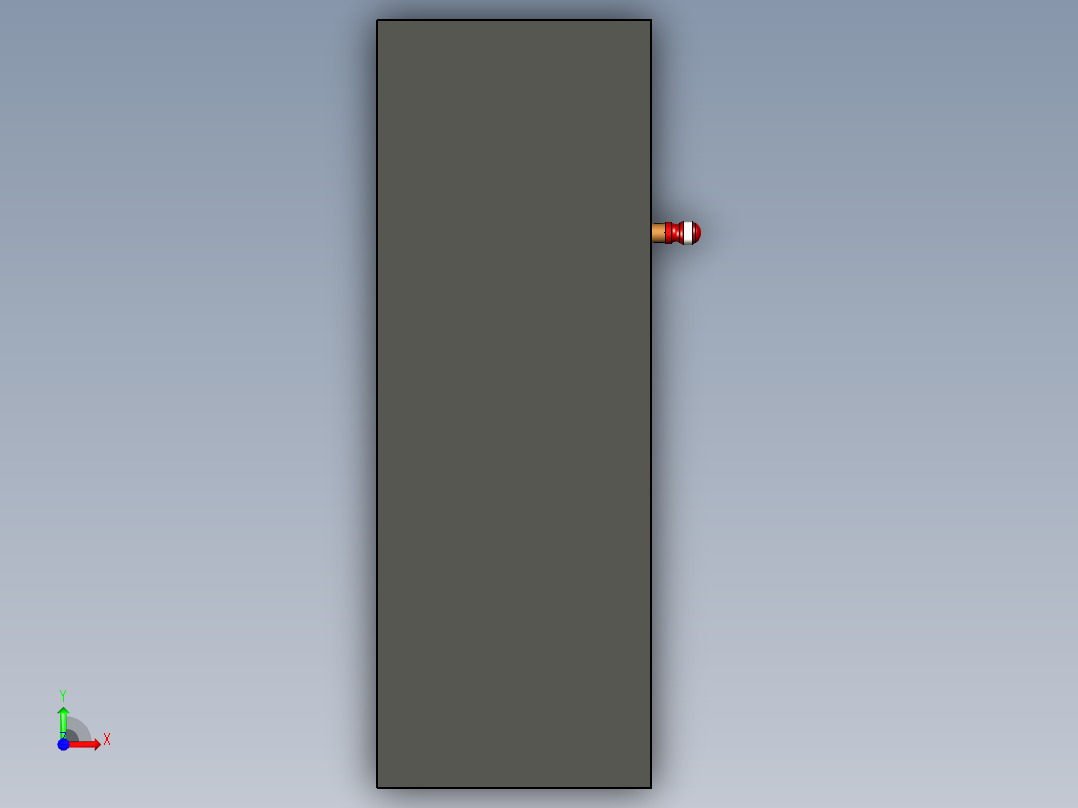 Modelado车床机构简易模型3D图纸前视图