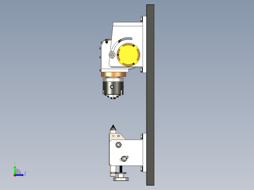 Modelado车床机构简易模型3D图纸左视缩略图