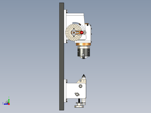 Modelado车床机构简易模型3D图纸右视缩略图