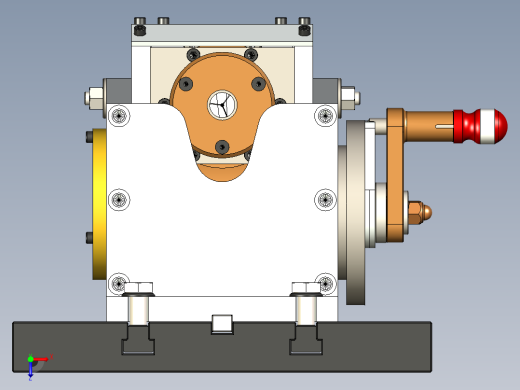 Modelado车床机构简易模型3D图纸俯视缩略图