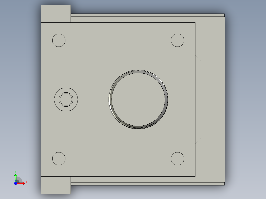 125X50-50伸出可调汽缸(2)V12前视图