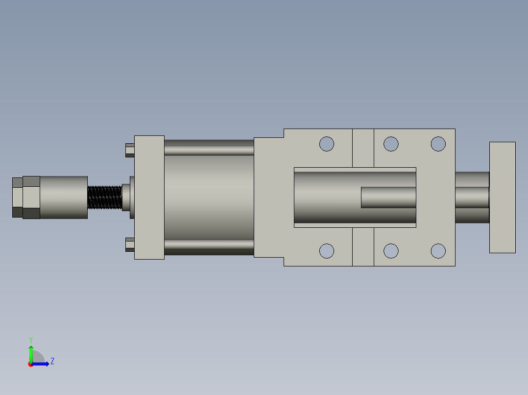 125X50-50伸出可调汽缸(2)V12左视图