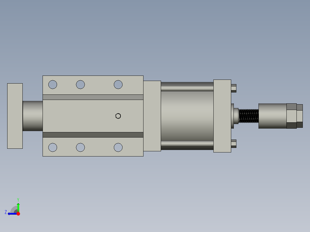 125X50-50伸出可调汽缸(2)V12右视图