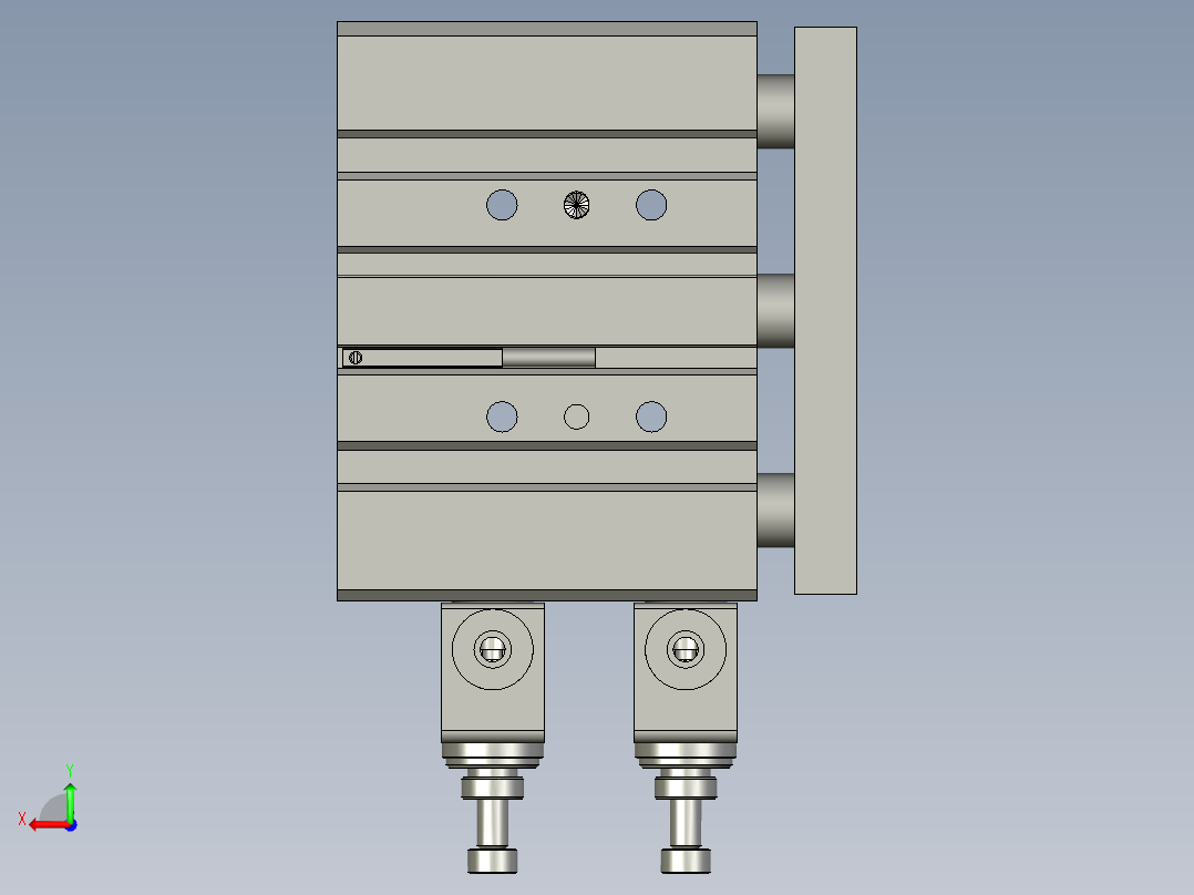 热熔气缸TCL25x30S-DMSG-2亚德客后视图