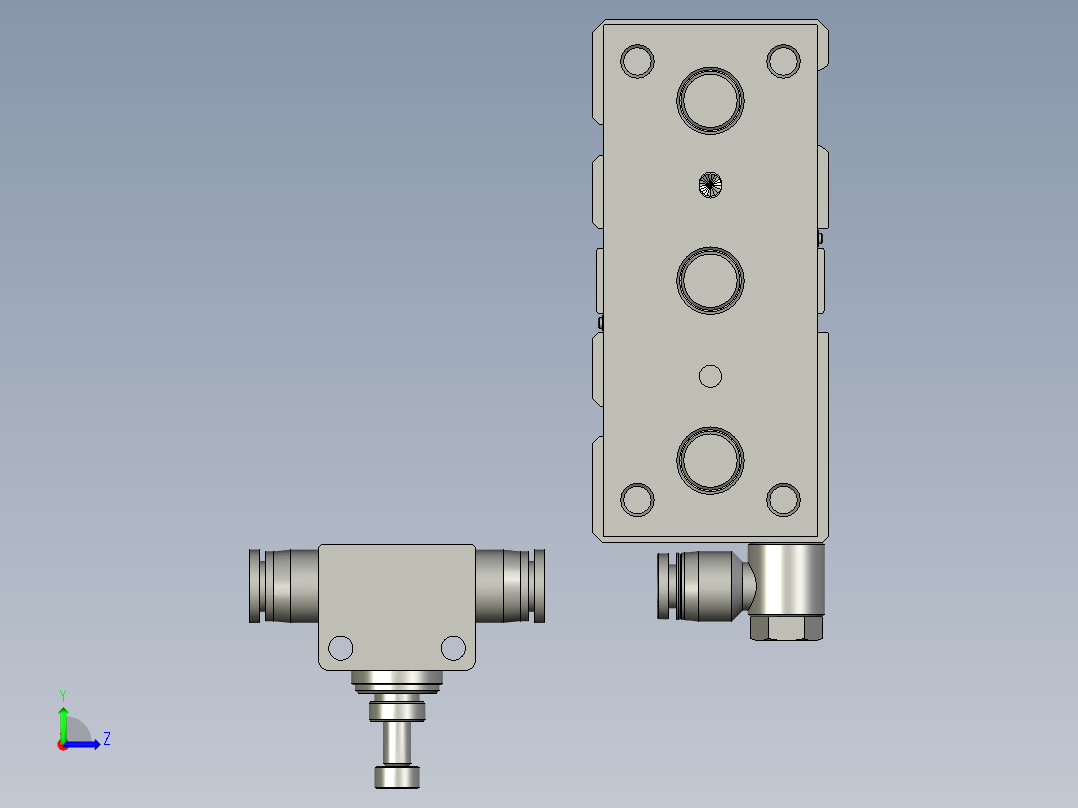 热熔气缸TCL25x30S-DMSG-2亚德客左视图