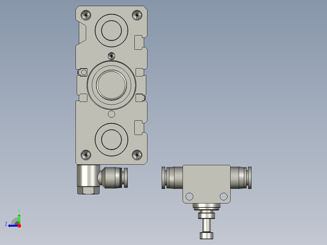 热熔气缸TCL25x30S-DMSG-2亚德客右视图
