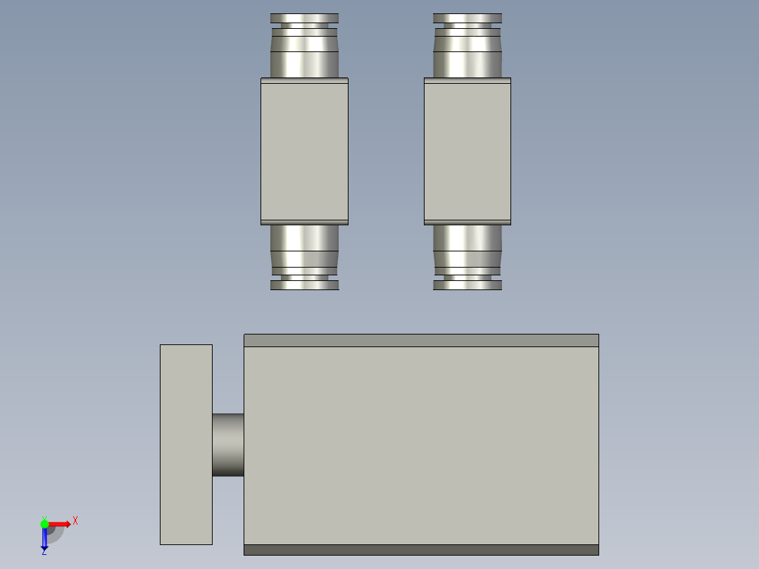 热熔气缸TCL25x30S-DMSG-2亚德客俯视图