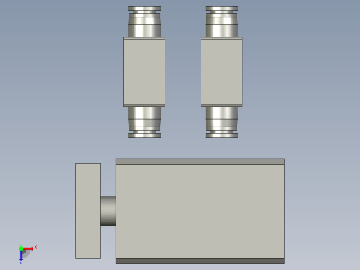 热熔气缸TCL25x30S-DMSG-2亚德客俯视缩略图