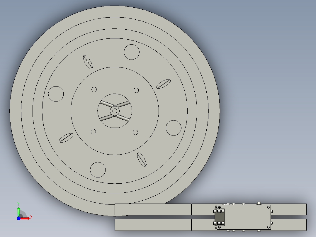550-350振动盘示意图(1)双流道前视图