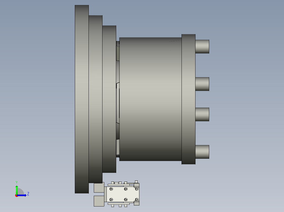 550-350振动盘示意图(1)双流道左视图