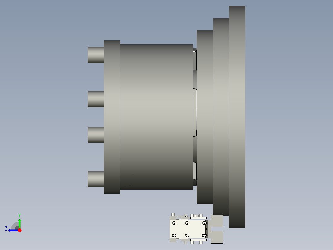 550-350振动盘示意图(1)双流道右视图