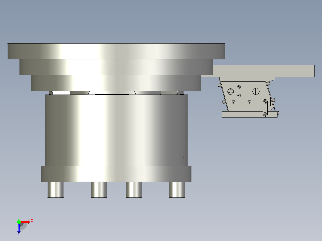 550-350振动盘示意图(1)双流道俯视图