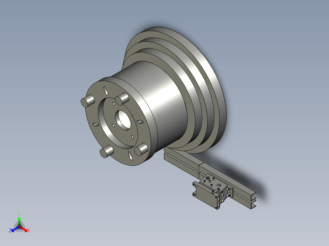 550-350振动盘示意图(1)双流道正等轴测图