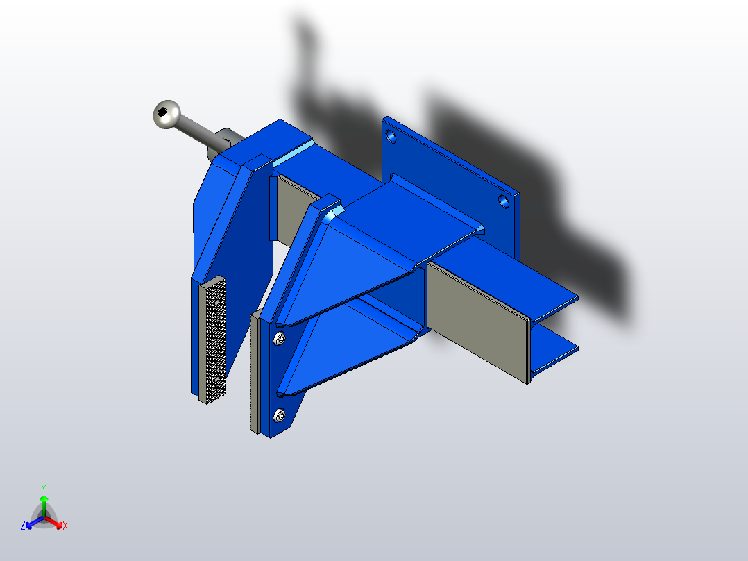 通用装配式右手150毫米偏置台虎钳主视图
