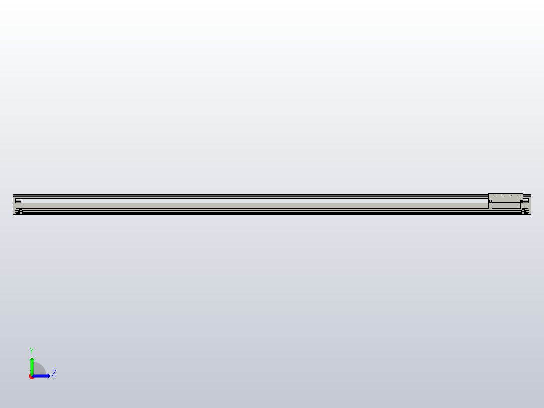 直驱直线电机轴TPA-LNP-230D-P31-L2700-C-1-3-C-10-N3(磁栅尺)左视图