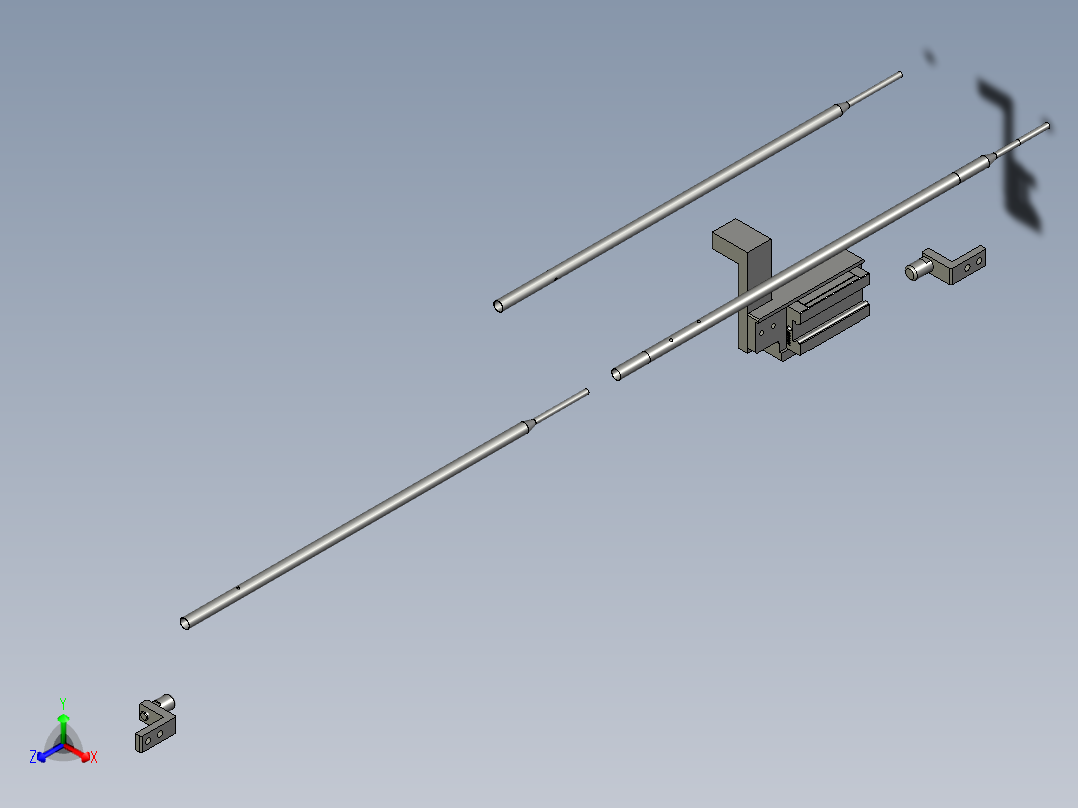 铜棒分料机构A100正等轴测图
