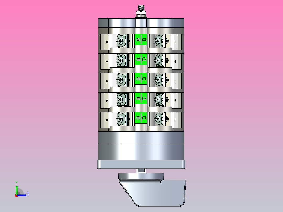 LW5D-16-5万能转换开关三维模型202011左视图