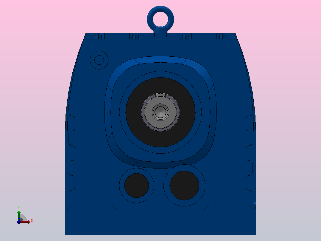 R97底脚轴伸式安装斜齿轮减速机R97-YVB0.25-8P-71-M1-0°前视图