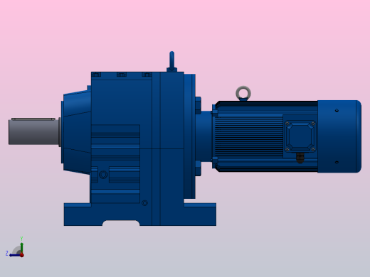 R97底脚轴伸式安装斜齿轮减速机R97-YVB0.25-8P-71-M1-0°右视缩略图