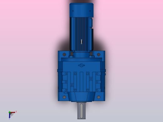 R97底脚轴伸式安装斜齿轮减速机R97-YVB0.25-8P-71-M1-0°俯视缩略图