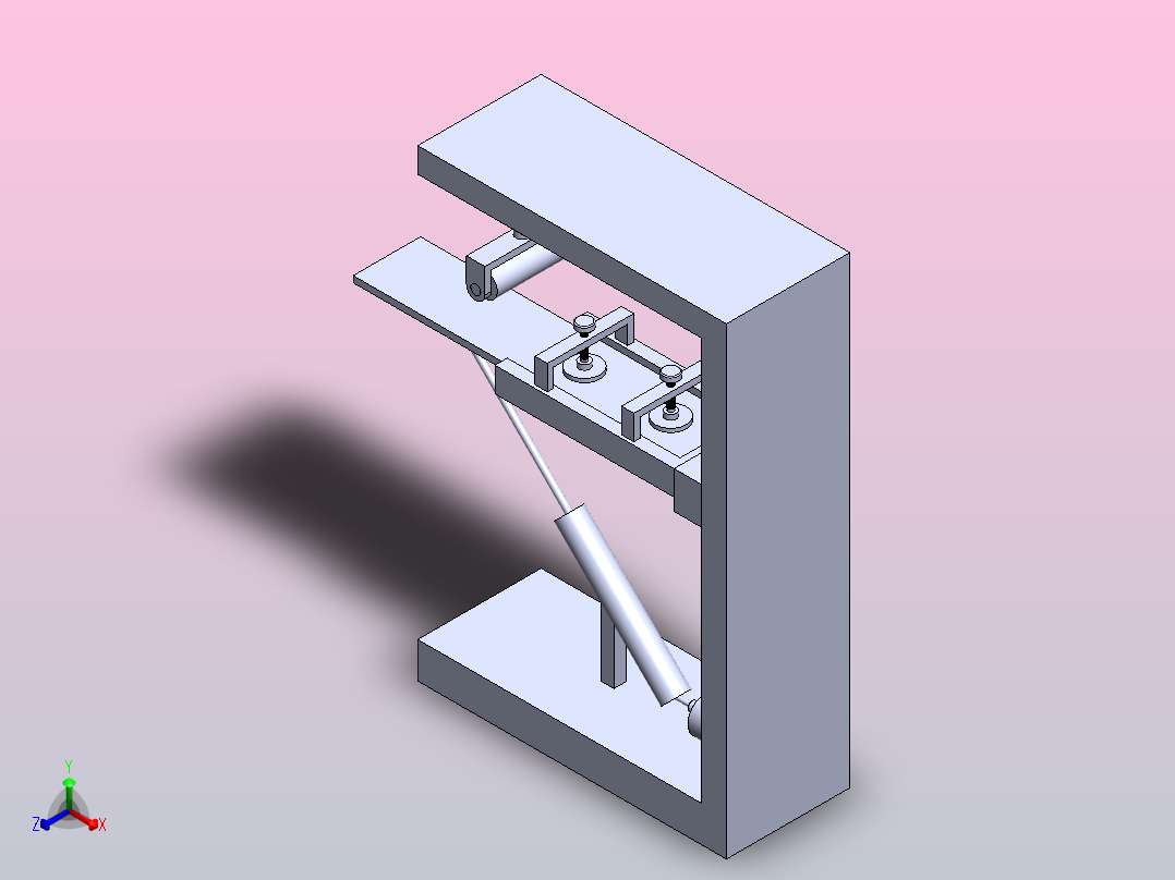负压式气驱动钣金折弯装置正等轴测图