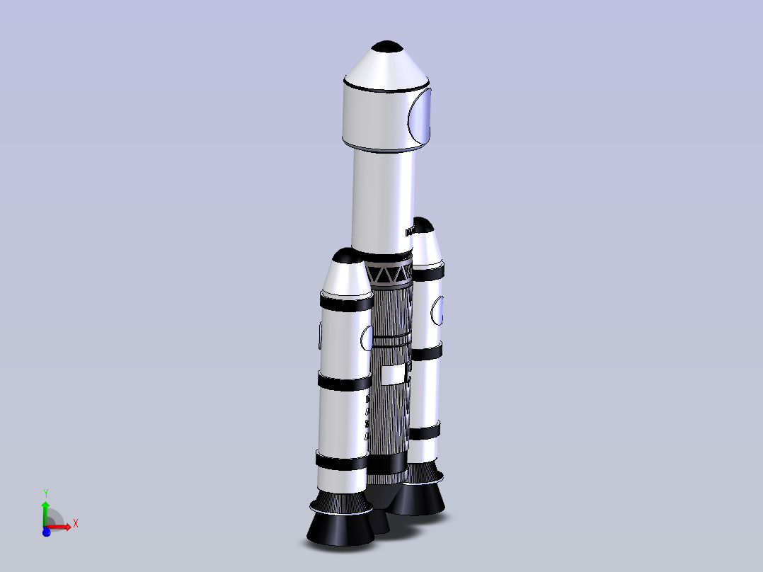 卫星运载火箭主视图
