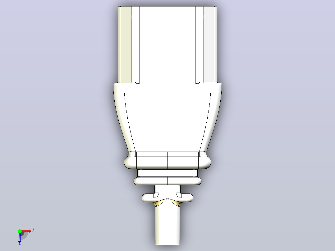 IEC 320 C13电缆端医用插头俯视图