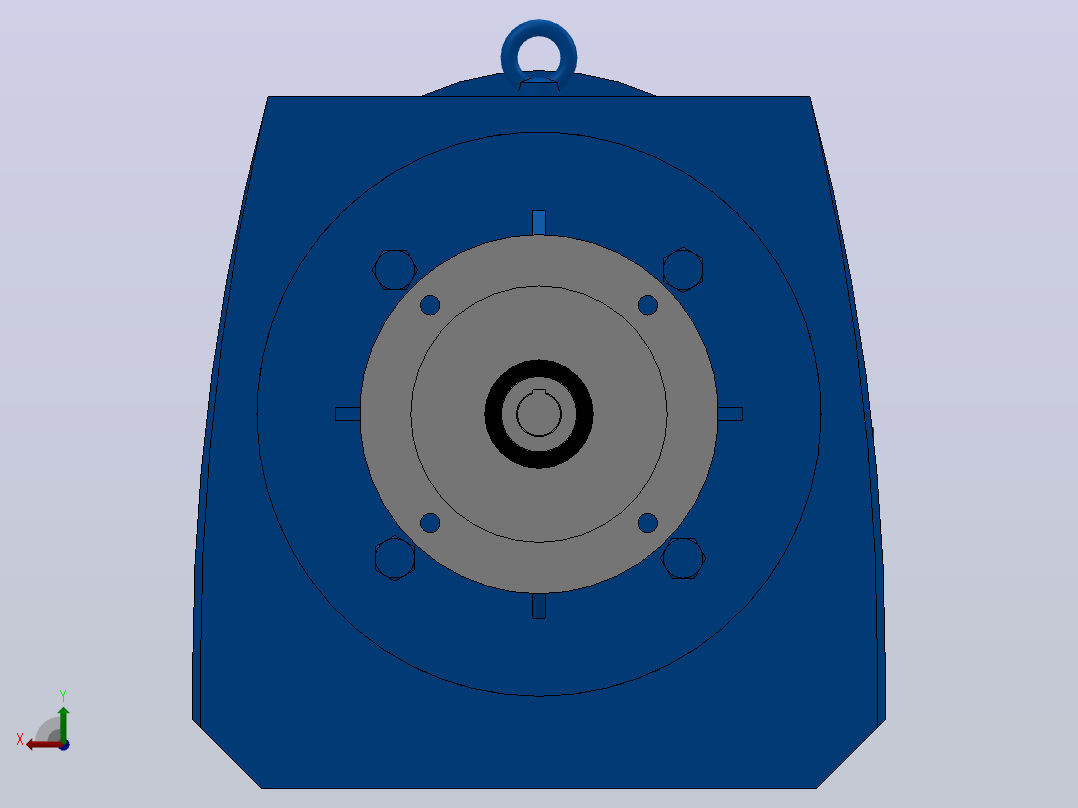 RF167_RF167ZP斜齿轮减速机RF167-14.56-M1-P160-Φ550后视图