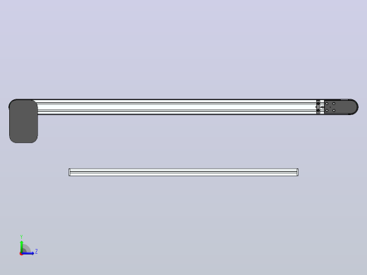 三维模型为皮带线，长度2000mm，宽度：400mm，高度：600mm左视缩略图