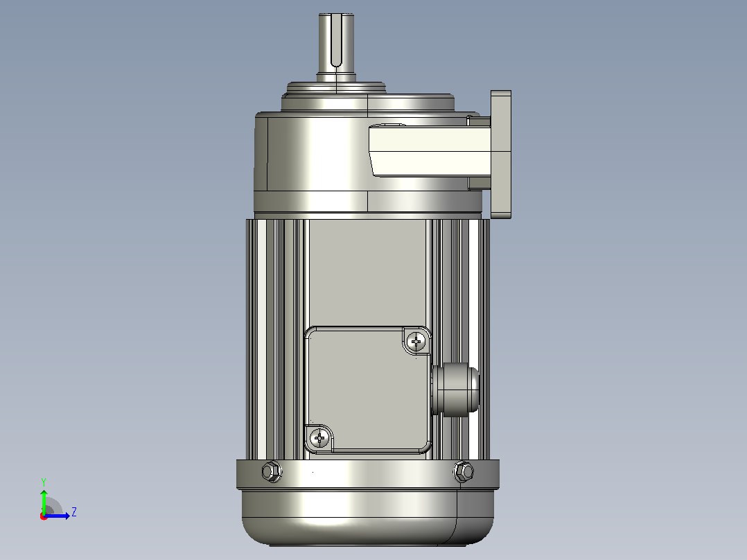 电机三相100W2#卧式左视图