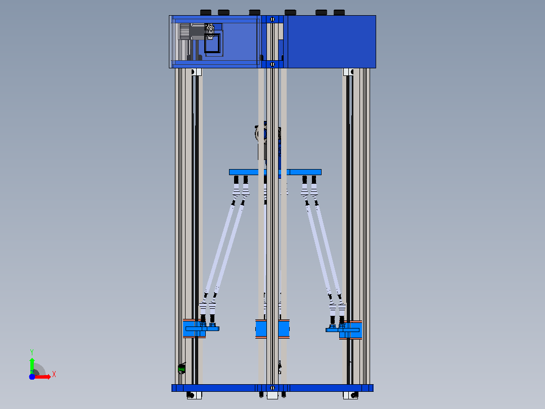 三角形3D打印机前视图