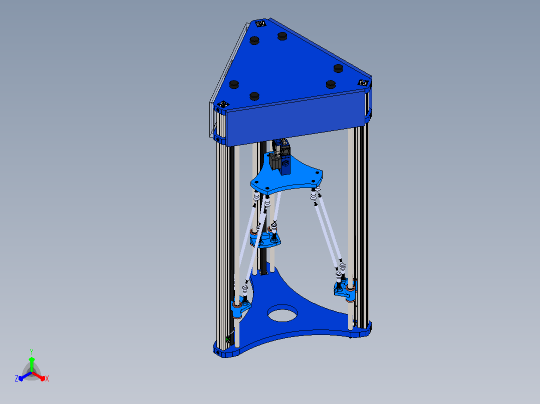 三角形3D打印机正等轴测图
