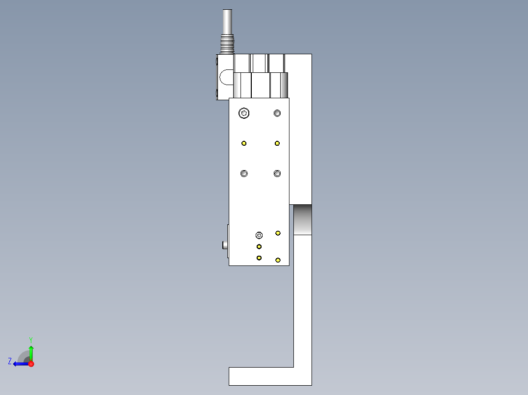 接点零件的动作检查组件右视图