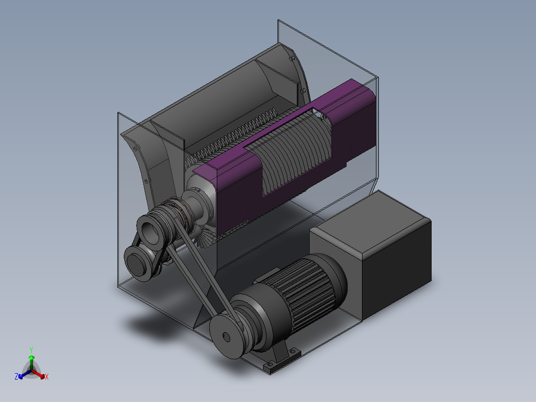 全自动果蔬切丁(sw+cad+说明书)正等轴测图