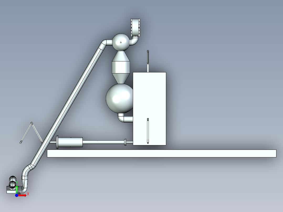 落叶清扫机设计前视图