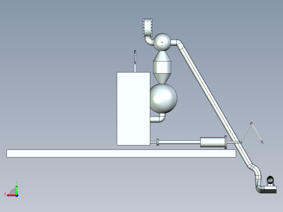 落叶清扫机设计后视图
