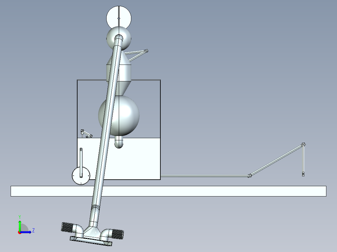 落叶清扫机设计左视图
