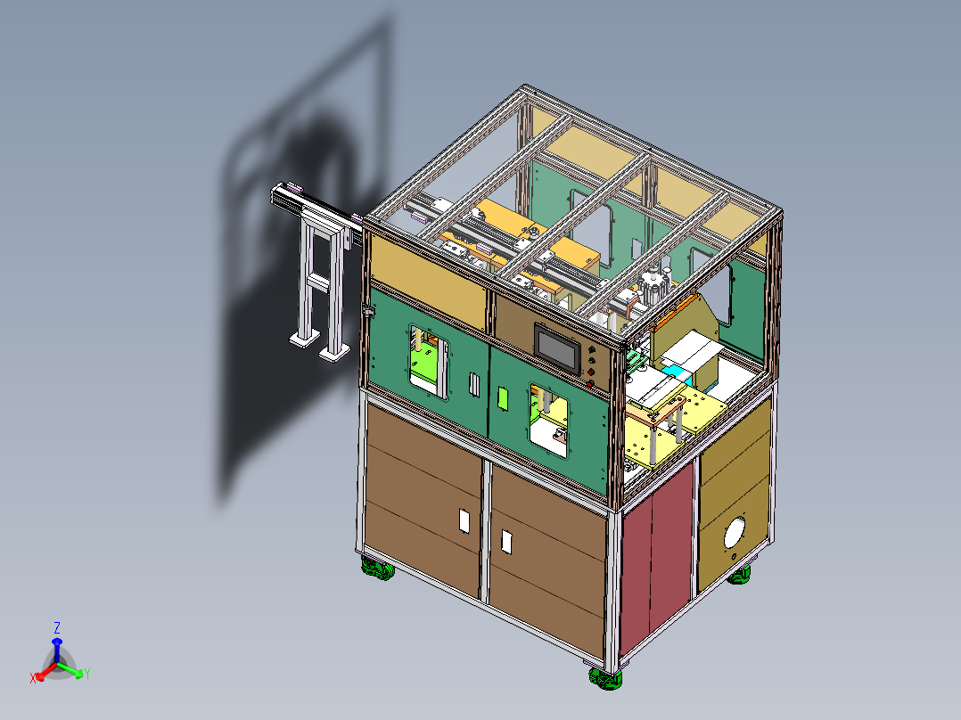 软包动力电芯自动角封切断机（sw17可编辑+工程图）