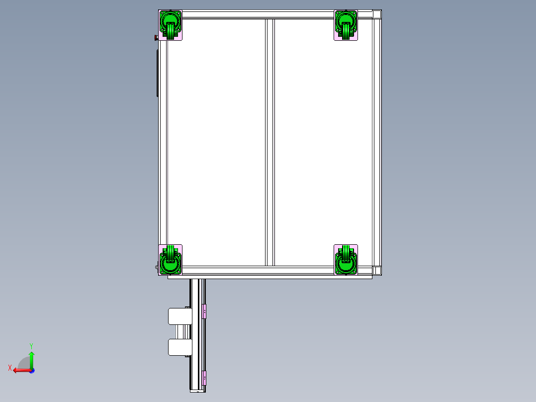 软包动力电芯自动角封切断机（sw17可编辑+工程图）后视图