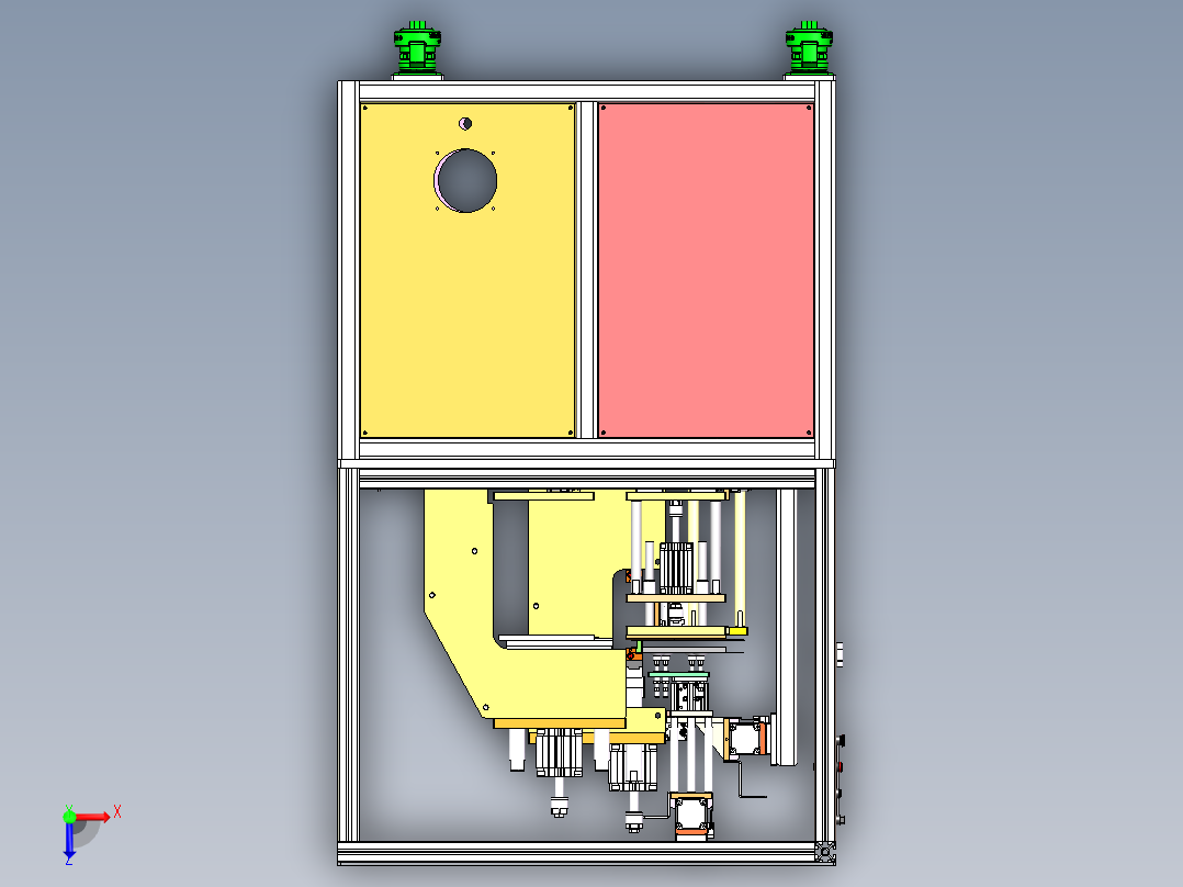 软包动力电芯自动角封切断机（sw17可编辑+工程图）俯视图