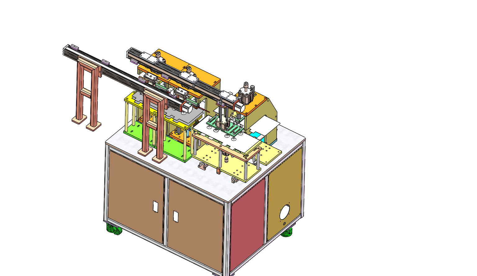 软包动力电芯自动角封切断机（sw17可编辑+工程图）