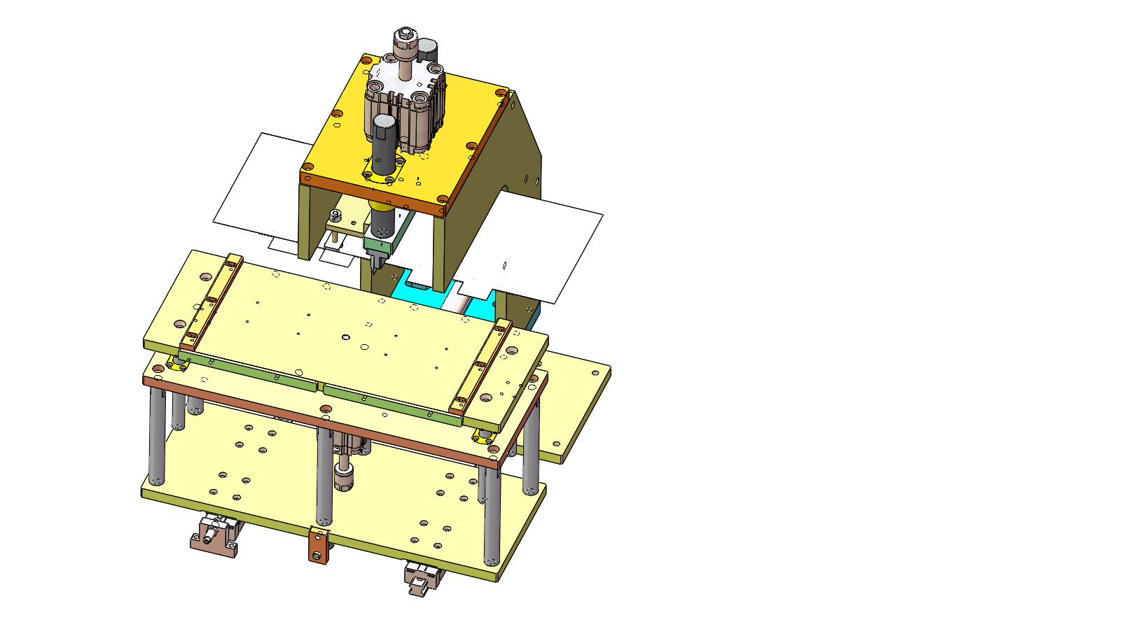 软包动力电芯自动角封切断机（sw17可编辑+工程图）