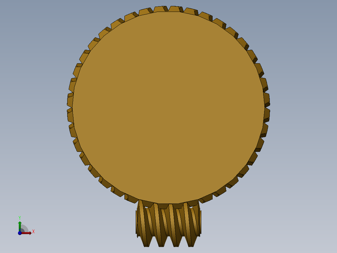 1_蜗轮蜗杆sw前视图