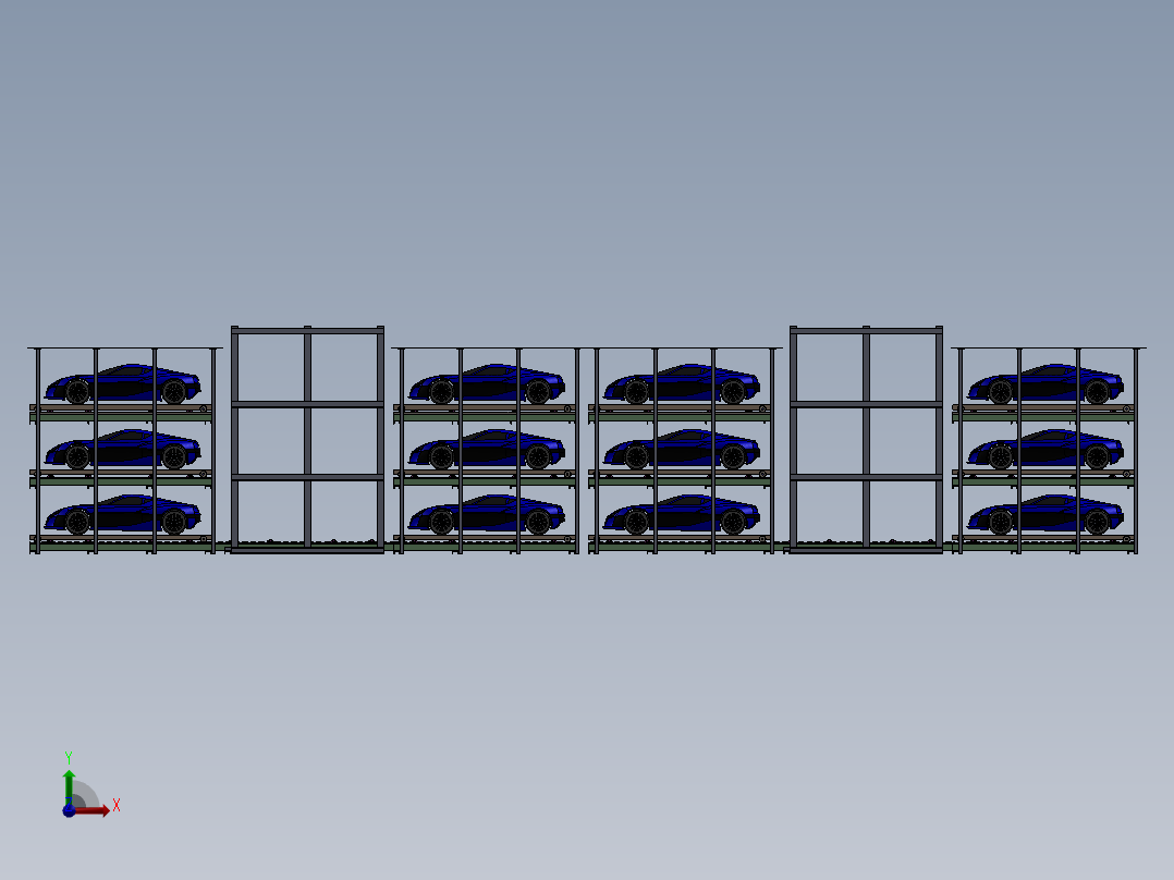 新的停车场前视图