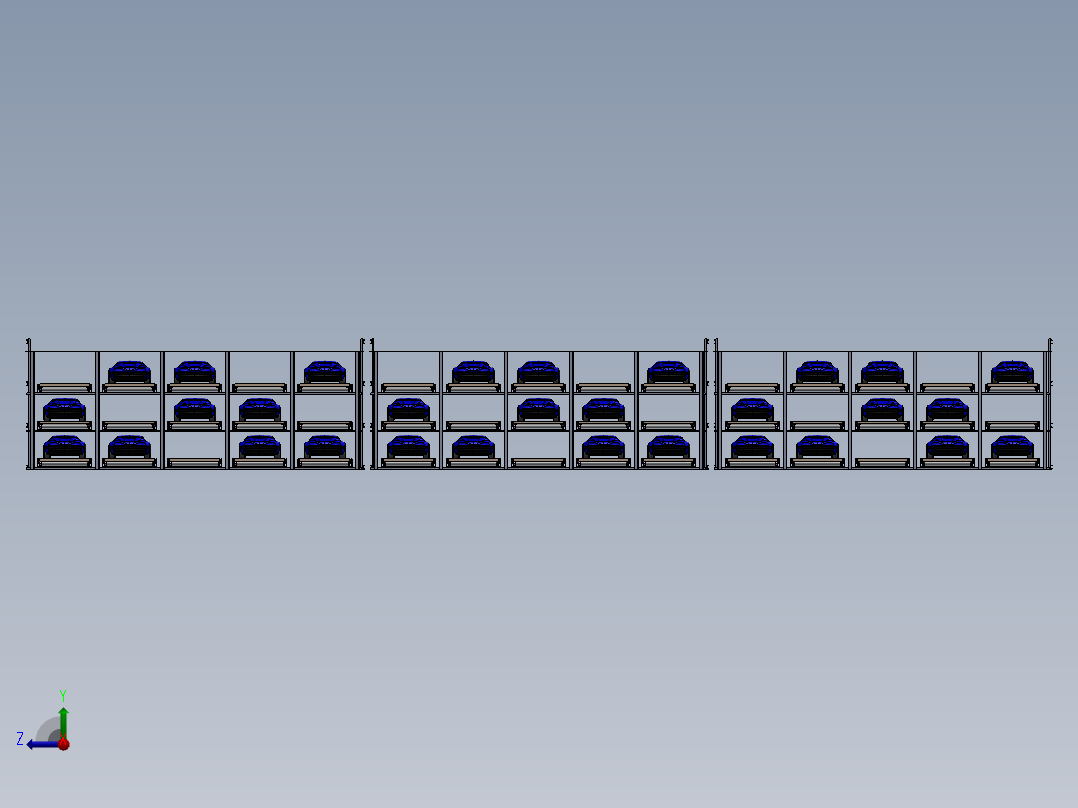 新的停车场右视图