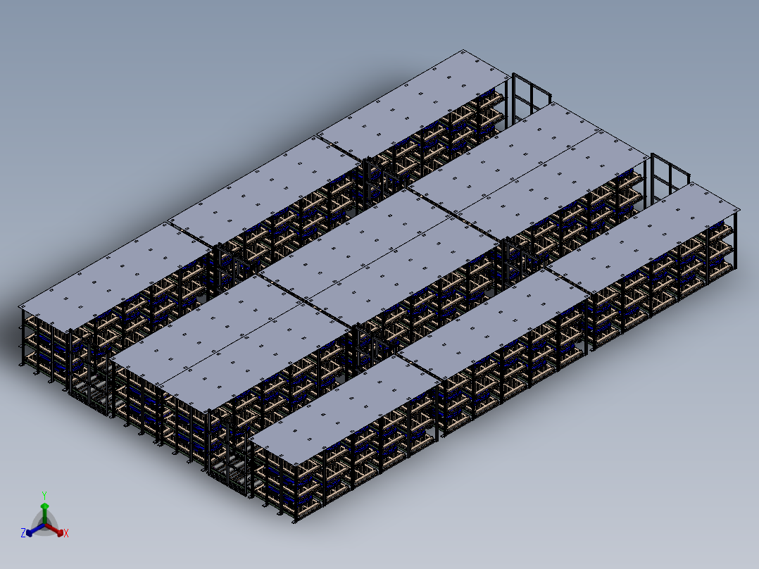 新的停车场正等轴测图