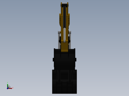 挖机挖斗臂3D数模图纸 STEP格式前视缩略图